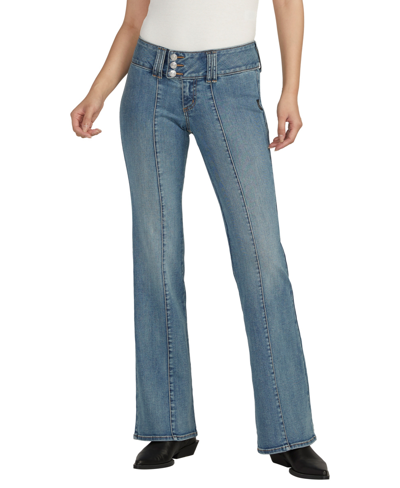 Silver Jeans Co. Women's Britt Low Rise Curvy Fit Flare Jeans In Indigo