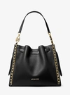 Michael Kors Mina Large Chain Shoulder Bag In Black