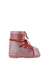 Moon Boot Icon Low Glitter Boots In Pink