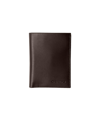 Champs Men's Slim Sleeve Leather Rfid Wallet In Gift Box In Khaki