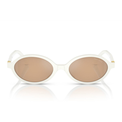 Miu Miu 0mu 04zs Regard 14240d Bianco Sunglasses In White
