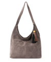 The Sak Huntley Leather Hobo In Mushroom Suede