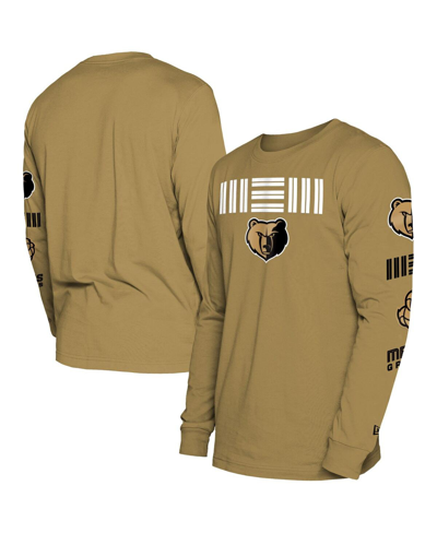 New Era Men's  Tan Memphis Grizzlies 2023/24 City Edition Long Sleeve T-shirt