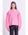 English Factory Whip Stitch Sweater Pink/fuchsia In Pink,fuchsia