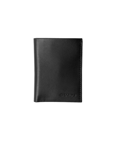 Champs Men's Slim Sleeve Leather Rfid Wallet In Gift Box In Black