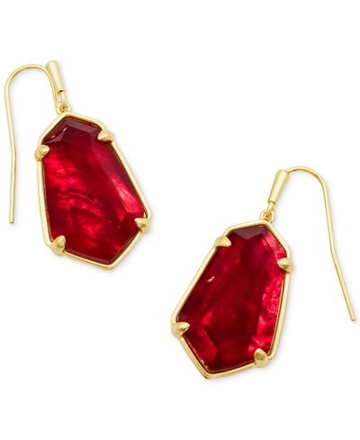 Kendra Scott Alexandria Drop Earrings In Gold/cranberry Illusion