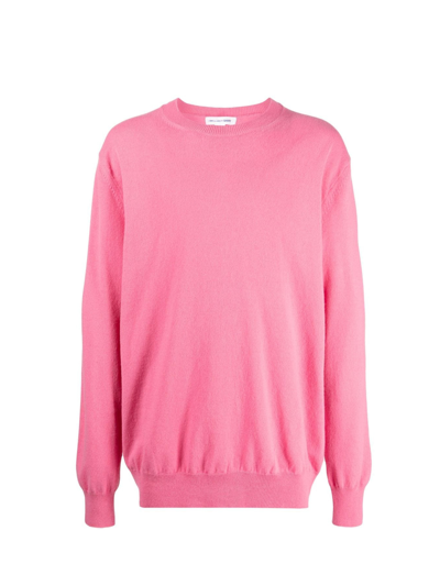 Comme Des Garçons Shirt Round Neck Sweater Men Pink In Wool