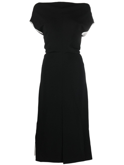 Proenza Schouler Black Rosa Crepe Maxi Dress