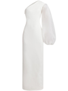 SOLACE LONDON WHITE HUDSON ONE-SHOULDER GOWN