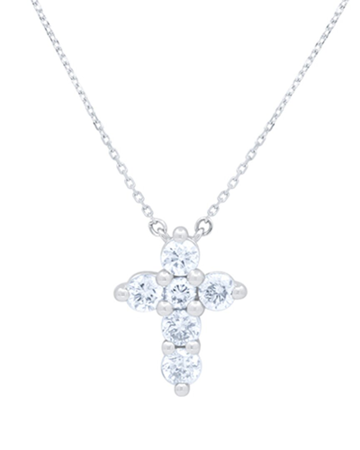 Diana M. Fine Jewelry 14k 0.50 Ct. Tw. Diamond Cross Pendant Necklace