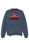 Dsquared2 Logo Printed Crewneck Sweatshirt In Navy Blue
