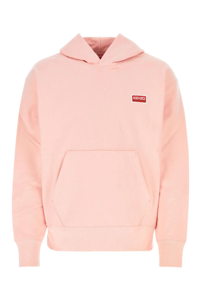 Kenzo Oversize Hooded Paris Sweatshirt Faded Pink Mens In Rose Clair