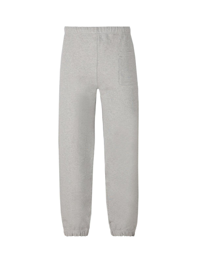 Kenzo Logo-patch Trousers Pants In Pearl Grey