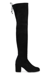 Stuart Weitzman Womens Black Tieland Suede Over-the-knee Boots In Black
