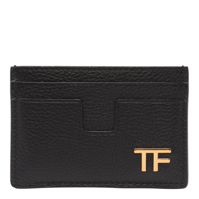 Tom Ford T-line Classic Card Holder In Black