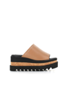 Stella Mccartney Stella Mc Cartney Sneak Elyse Platform Mules In Brandy