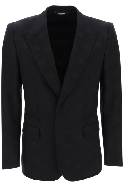 Dolce & Gabbana Virgin Wool Blend Single-breast Jacket In Black
