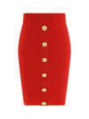Balmain Knee-length Mini Skirt In Rouge