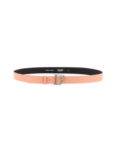Dsquared2 Belt With Logo In Pink