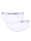 Dolce & Gabbana Brando Briefs In Ribbed Cotton In White