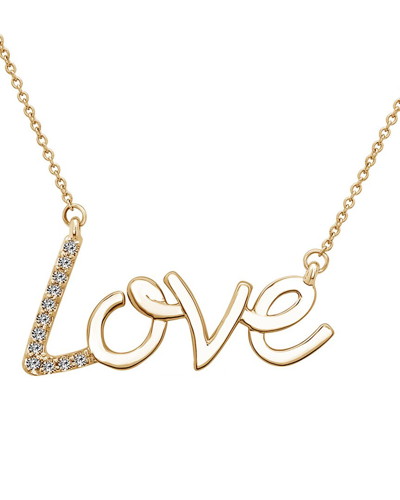 Diana M. Fine Jewelry 14k 0.12 Ct. Tw. Diamond Love Pendant Necklace