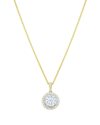 Diana M. Fine Jewelry 14k 0.75 Ct. Tw. Diamond Halo Pendant Necklace