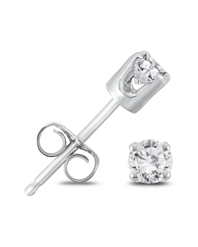 Diana M. Fine Jewelry 14k 0.25 Ct. Tw. Diamond Studs In Silver