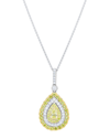 Diana M. Fine Jewelry 14k Two-tone 1.17 Ct. Tw. Diamond Pendant Necklace
