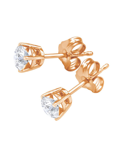 Diana M. Fine Jewelry 14k Rose Gold 0.50 Ct. Tw. Diamond Studs In Multi