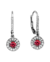 Diana M. Fine Jewelry 14k 1.55 Ct. Tw. Diamond & Ruby Drop Earrings