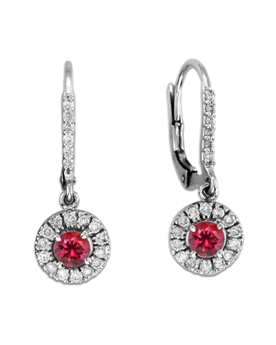 Diana M. Fine Jewelry 14k 1.55 Ct. Tw. Diamond & Ruby Drop Earrings
