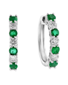 Diana M. Fine Jewelry 14k 1.15 Ct. Tw. Diamond & Emerald Hoops