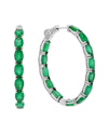 Diana M. Fine Jewelry 14k 10.50 Ct. Tw. Emerald Hoops