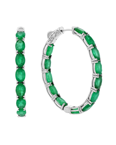 Diana M. Fine Jewelry 14k 10.50 Ct. Tw. Emerald Hoops