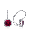 Diana M. Fine Jewelry 14k 3.48 Ct. Tw. Diamond & Ruby Corundum Earrings