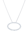 Diana M. Fine Jewelry 14k 0.75 Ct. Tw. Diamond Oval Pendant Necklace