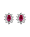 Diana M. Fine Jewelry 14k 0.70 Ct. Tw. Diamond & Ruby Earrings