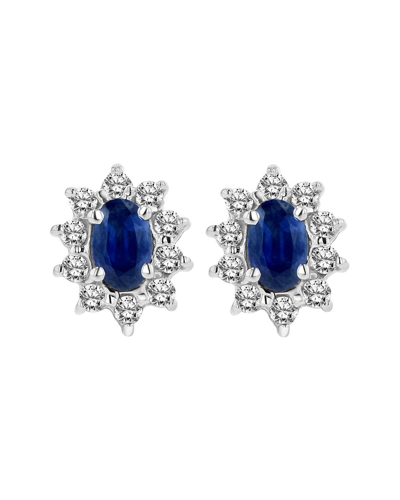 Diana M. Fine Jewelry 14k 0.70 Ct. Tw. Diamond & Sapphire Earrings