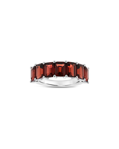 Diana M. Fine Jewelry 14k Garnet Half-eternity Ring In Brown