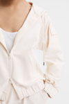 Reiss Maja - Cream Cotton Blend Tracksuit Top, S