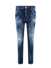Dsquared2 'cool Guy' Blue Jeans With Logo Patch In Blue