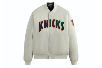 Pre-owned Kith New York Knicks Pinstripe Satin Bomber Jacket Silk