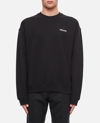 Versace Graphic Print Oversize Cotton Sweatshirt In Black