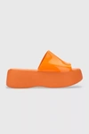 Melissa Becky Jelly Platform Slide In Orange, Women's At Urban Outfitters
