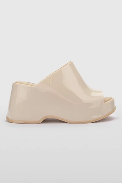 MELISSA PATTY JELLY PLATFORM MULE IN BEIGE, WOMEN'S AT URBAN OUTFITTERS