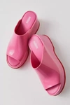 Melissa Patty Platform Slide Sandal In Pink/red