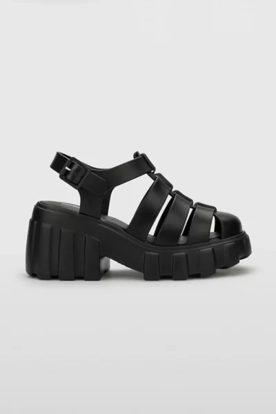 MELISSA MEGAN JELLY PLATFORM FISHERMAN SANDAL IN BLACK, WOMEN'S AT URBAN OUTFITTERS