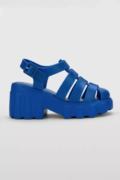 Melissa Megan Jelly Platform Fisherman Sandal In Blue, Women's At Urban Outfitters