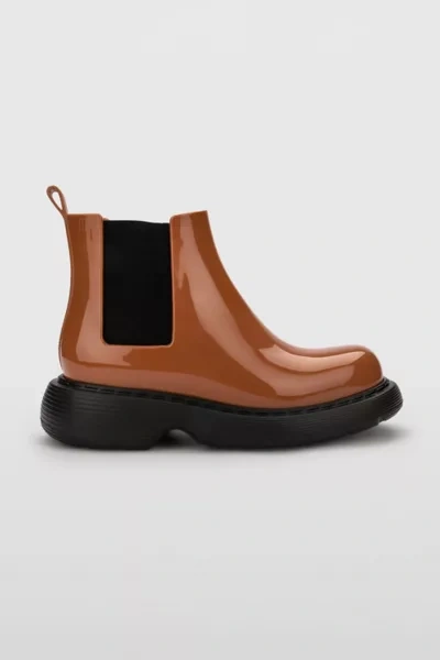 MELISSA STEP JELLY CHELSEA BOOT IN BROWN/BLK, WOMEN'S AT URBAN OUTFITTERS