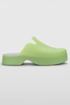 Melissa Zoe Water Resistant Platform Clog In Green/purple